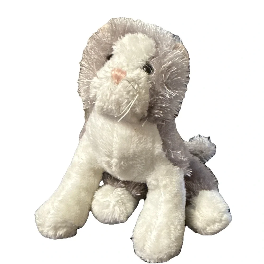 Ganz‎ Webkinz Lil' Kinz Grey & White Cat Kitty w/Whiskers Plush. No Code